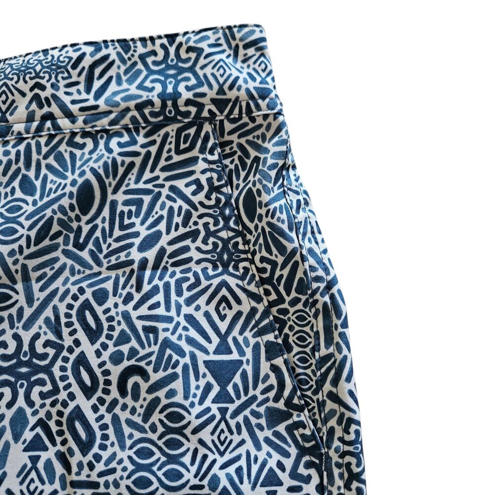 Women's Rip Skirt Hawaii Blue & White Print Tie Waist Cover-Up Medium - Picture 3 of 12
